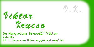 viktor krucso business card